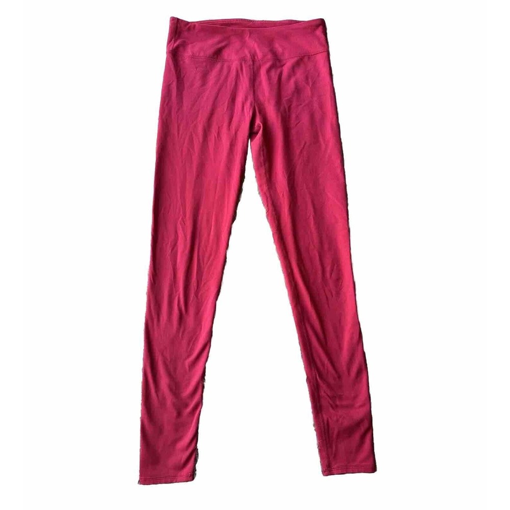 Fabletics Leggings Sz M Motion Mid-Waist Berry Pink Workout Yoga Lounge Womens